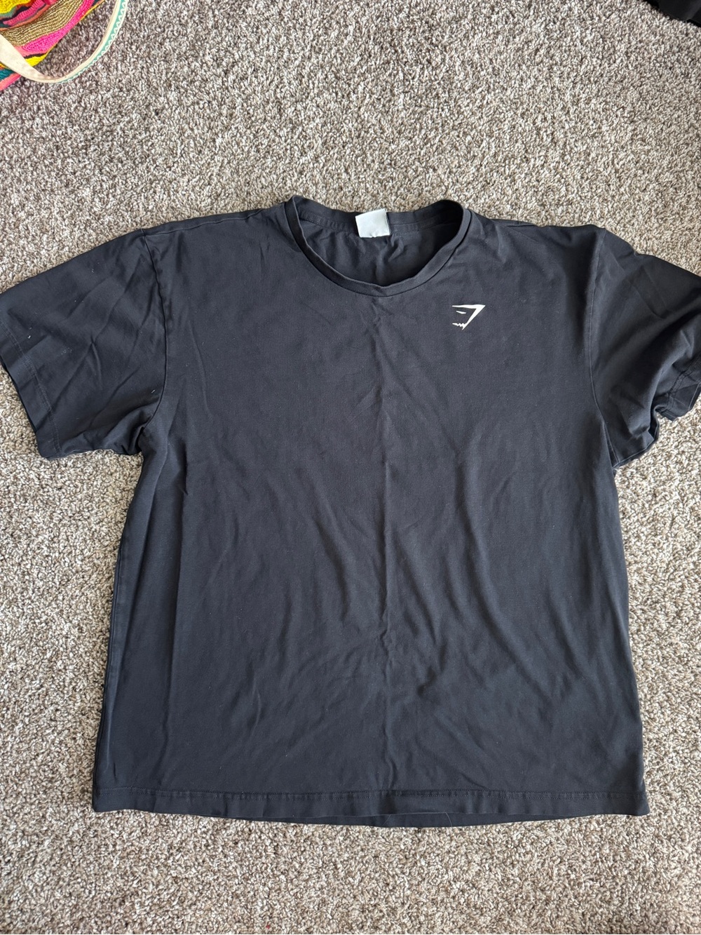 Gymshark Black Tee with Small White Logo